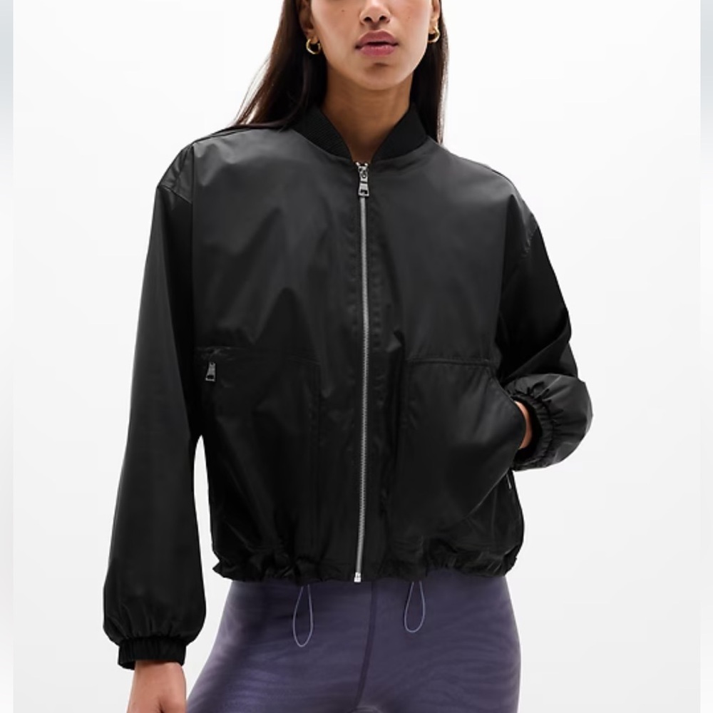 Athleta Flex Black Women's Bomber Jacket